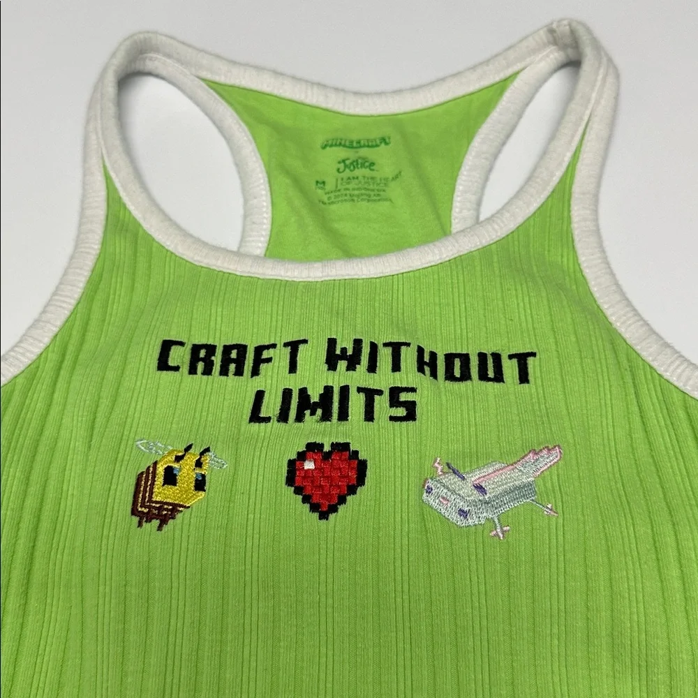 Girls' Neon Green Ribbed Tank Top - Craft Without Limits‎